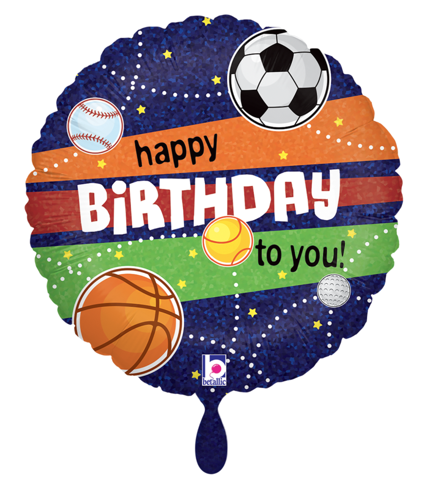 Folienballon - Happy Birthday, Sport - ø 45cm